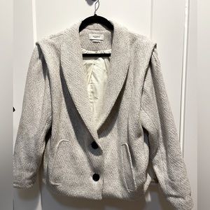 Isabel Marant Etoile Taupe & Off-White Wool Drogo Jacket! Size 34